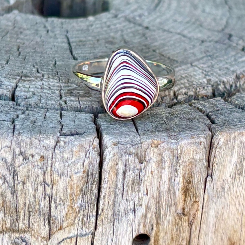 Detroit Fordite Agate Ring - Picture 9 of 13